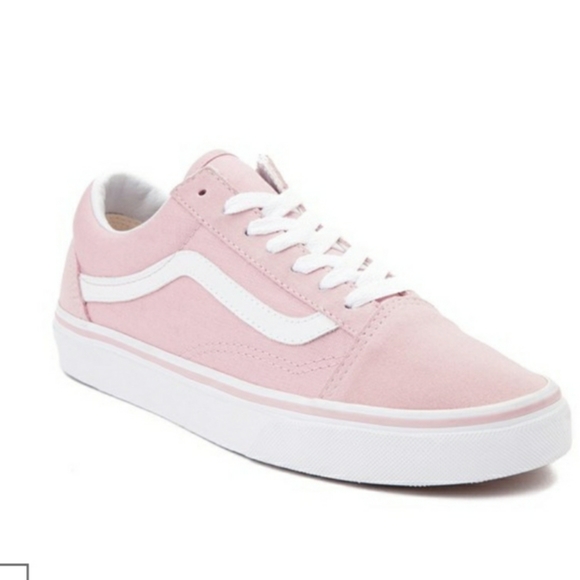 vans old skool pink and white